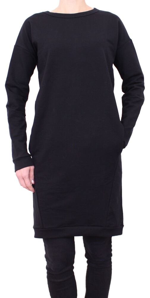 Černé bavlněné šaty pro ženy 