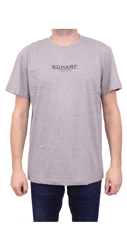 Bavlněné tričko pro muže Scharf SFZ055 šedé