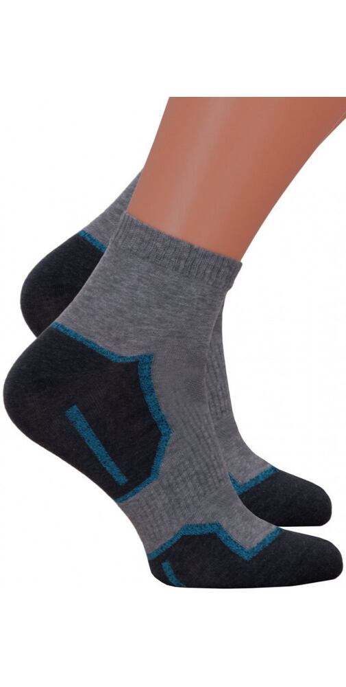 Kotníčkové ponožky pro muže Steven 226054 šedé