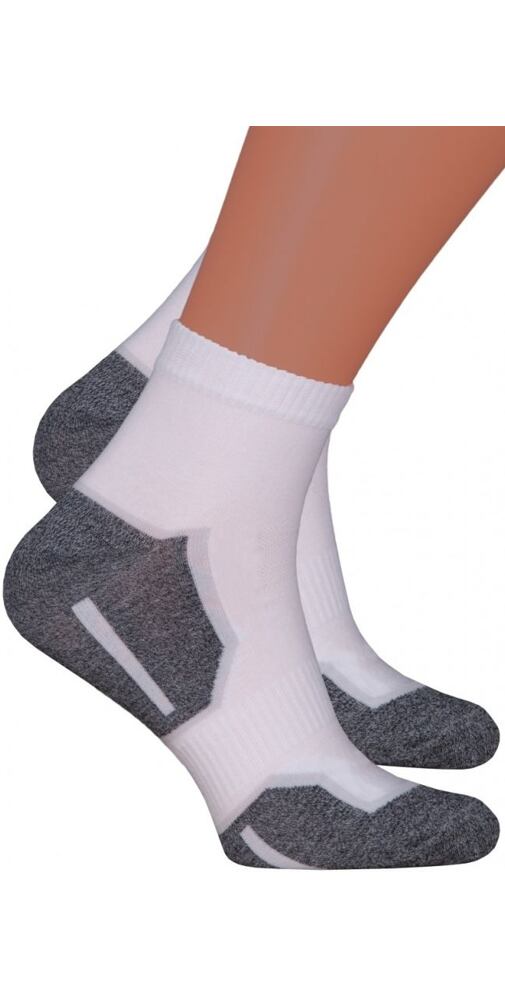 Kotníčkové ponožky pro muže Steven 225054 bílé