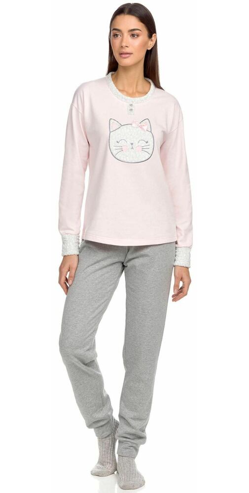 Fleecové pyžamko na spaní Vamp! Noely 15236 pink