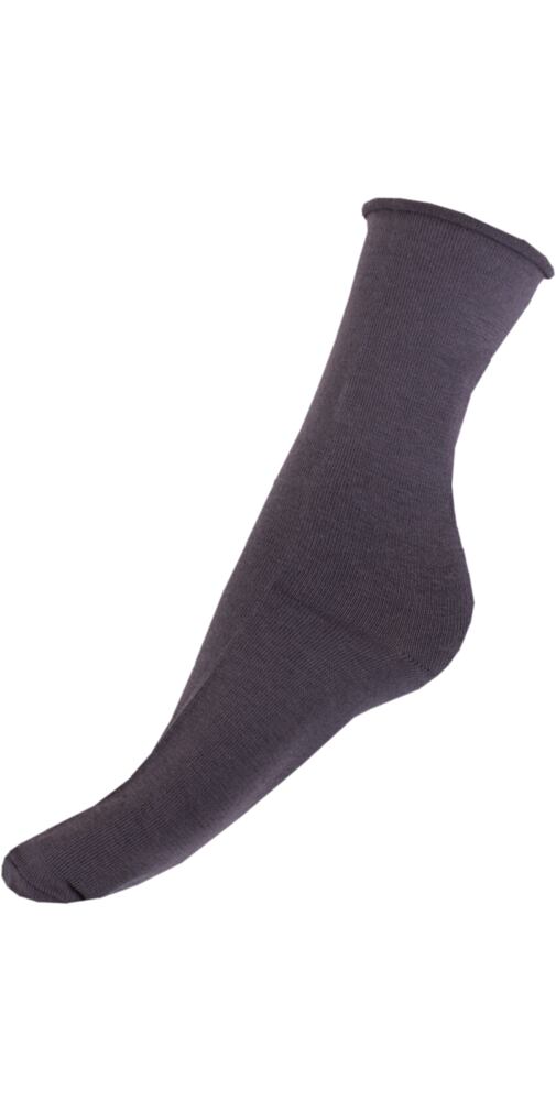 Ponožky Gapo Zdravotní s elastanem a rolovacím lemem šedé