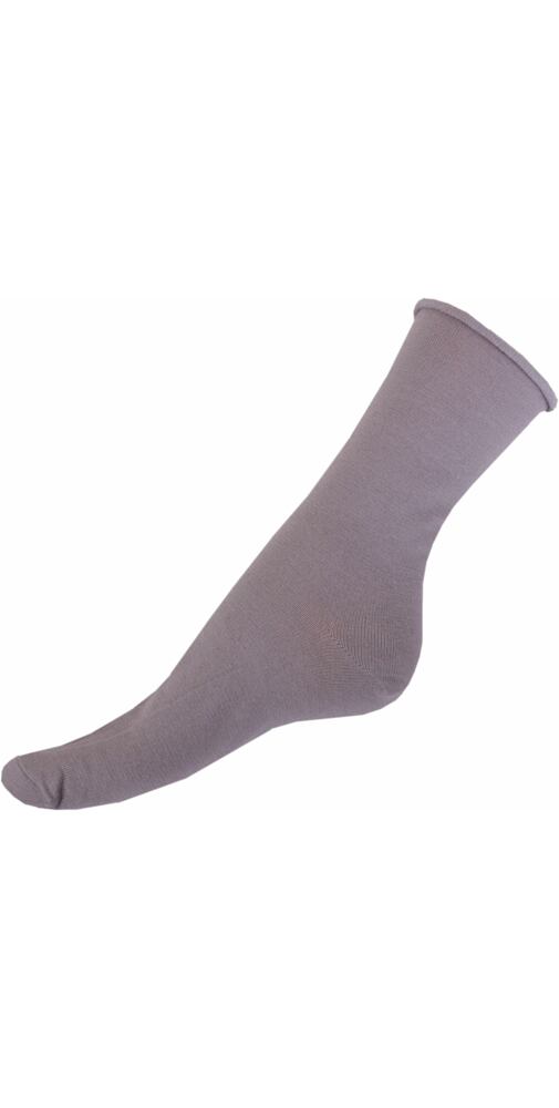 Ponožky Gapo Zdravotní s elastanem a rolovacím lemem sv.šedé