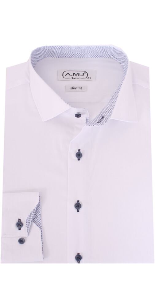 Pánská slim společenská košile AMJ JDSR 018/36 bílá