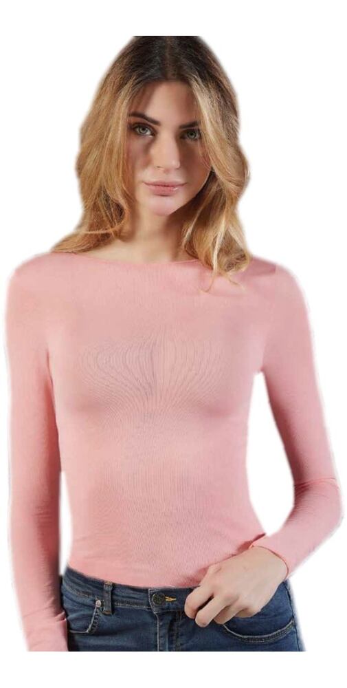 Kašmírové tričko s dlouhým rukávem Sublyne 1412 soft mauve