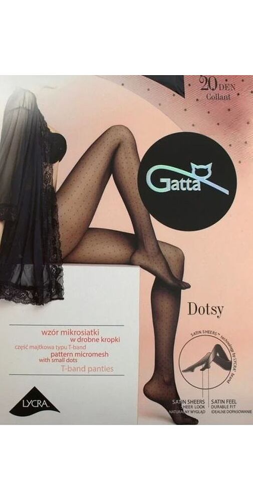 Dámské vzorované silonky Gatta Dotsy 01 černé