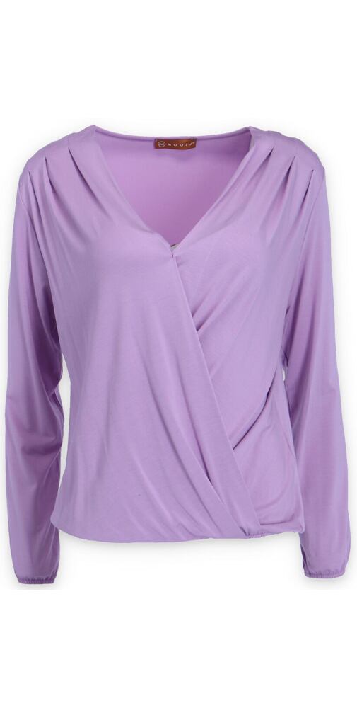 Elegantní top s dlouhým rukávem  K5049 lila