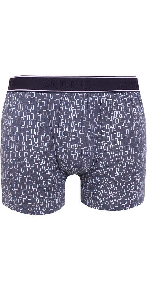 Moderní pánské boxerky s přiznanou gumou v pase Andrie PS 5634 petrolej