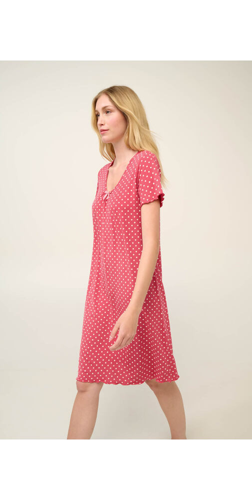 Letní puntíkovaná noční košile Vamp 22073 rose taupe