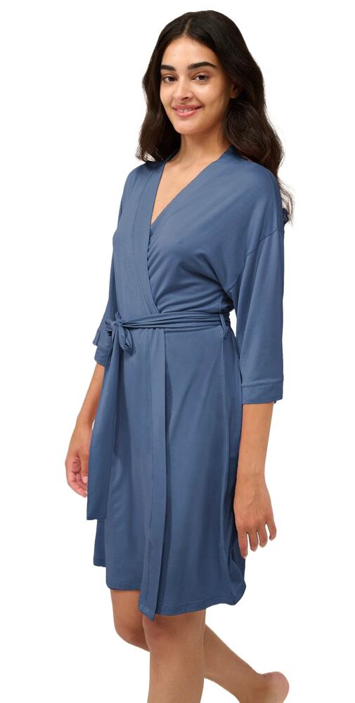 Dámský župan s krátkým rukávem Vamp 22009 blue raf