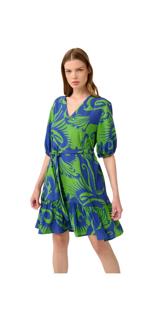 Letní šaty Vamp z popelínu s potiskem Sea Life 22420 green jolly