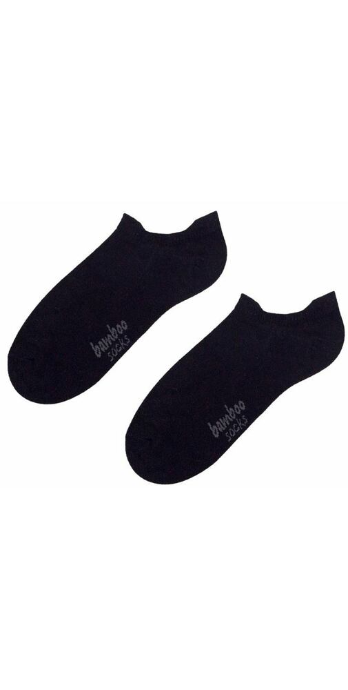 Nízké kotníčkové ponožky do tenisek Steven s bambusem 094 černé