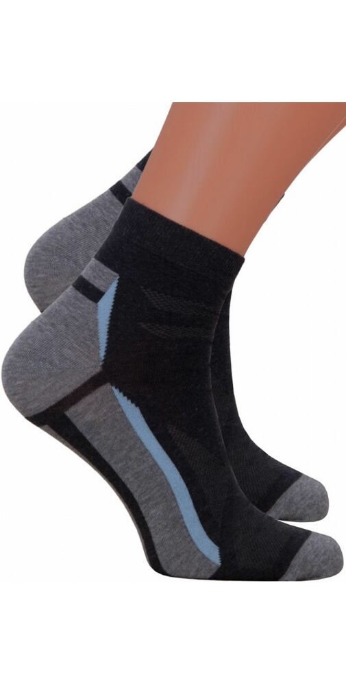 Kotníčkové ponožky pro muže Steven 233054 šedé