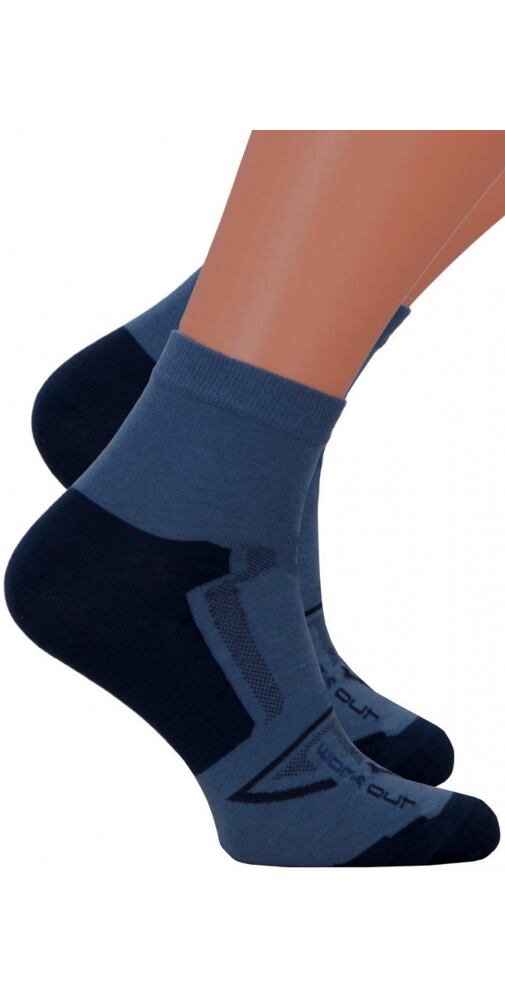 Kotníčkové ponožky pro muže Steven 217054 jeans