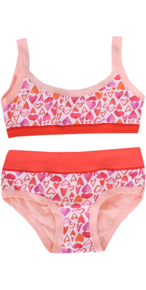 Dívčí komplet spodního prádla Emy Bimba BB550 + B2368 grossem pink