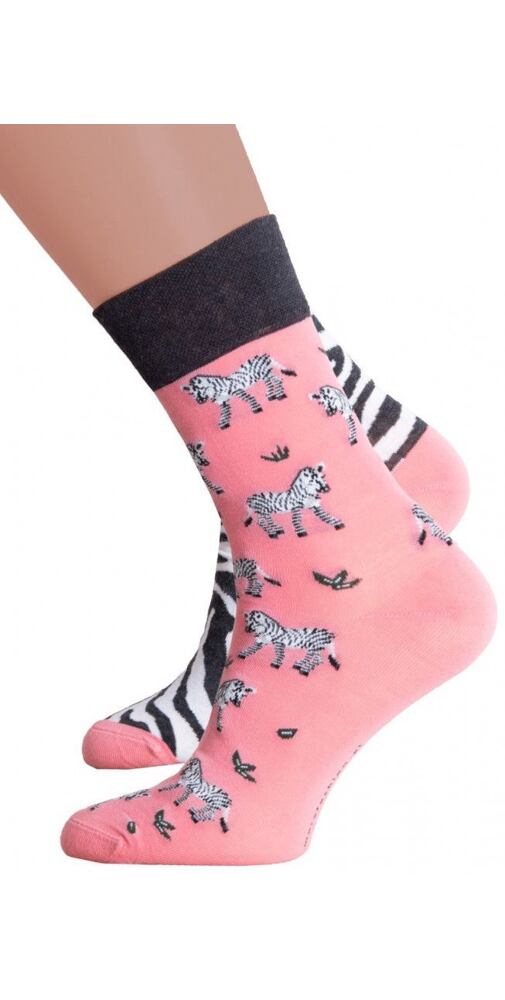 Bavlněné ponožky s obrázkem Steven 54078 zebra