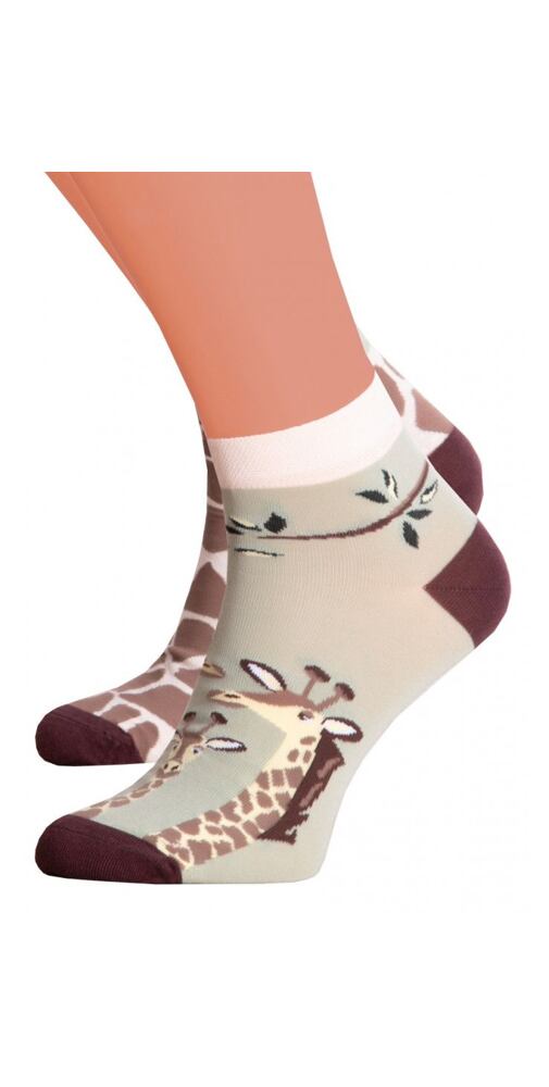 Kotníčkové dámské ponožky More 19034 žirafa