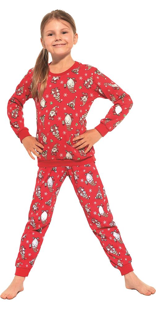 Dívčí pyžamo Cornette Gnomes 3 červené