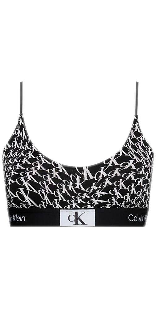 Calvin Klein String Bralette Ck96 QF7216E černobílá