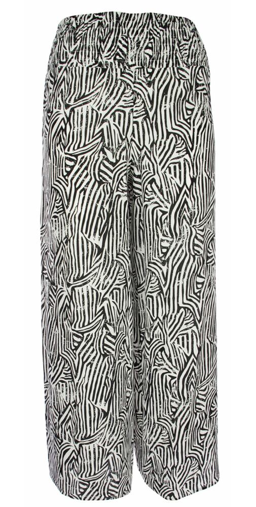 Designové kalhoty na léto Kenny S. 471390 černobílé