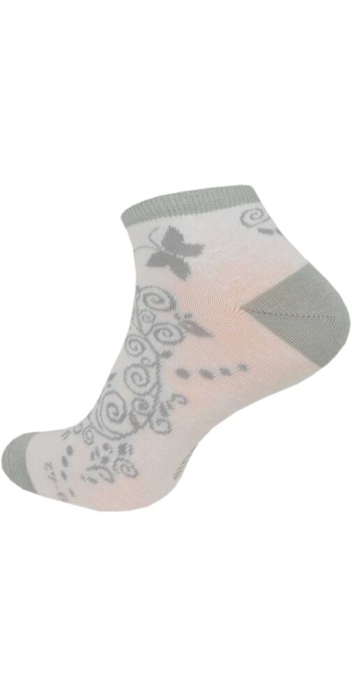 Kotníčkové ponožky Hoza H2027 bílo-šedá