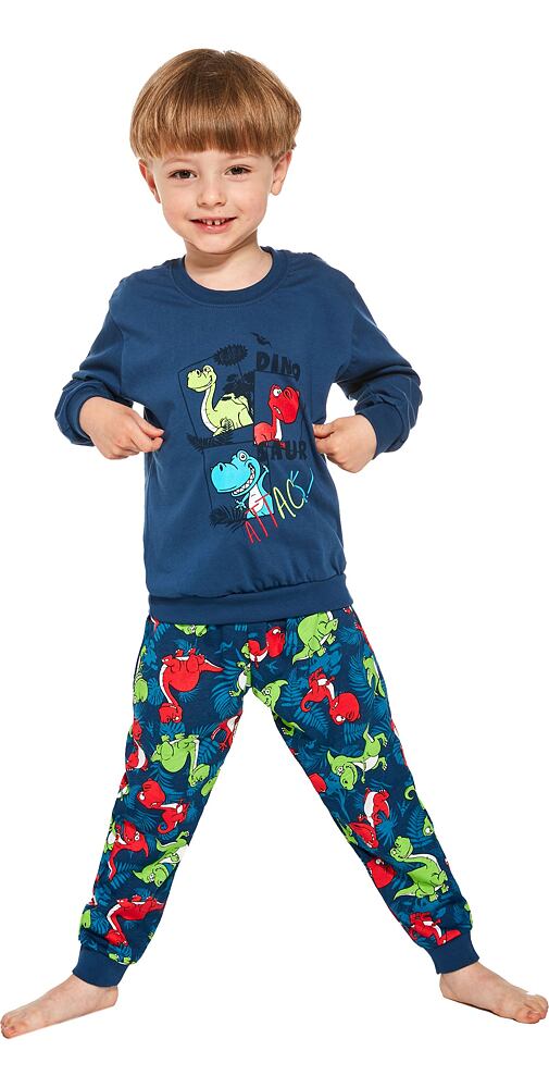 Bavlněné pyžamo pro kluky do manžety Cornette Kids Dino