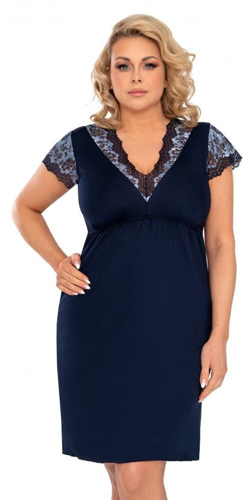Noční košilka s krajkou Donna Deborah navy