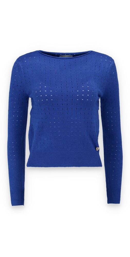 Trendy svetr s kulatým výstřihem pro ženy GJ90009D royal
