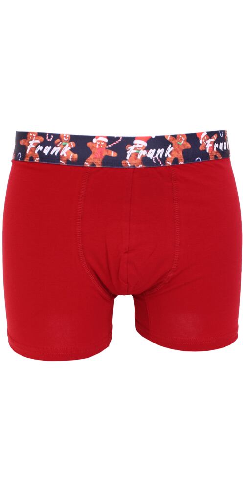 Boxerky pro muže John Frank z dárkové edice JFBD43Ch frank cookie red