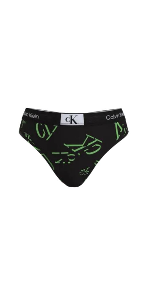 Tanga Calvin Klein QF7221E collection 1996 černo-zelené