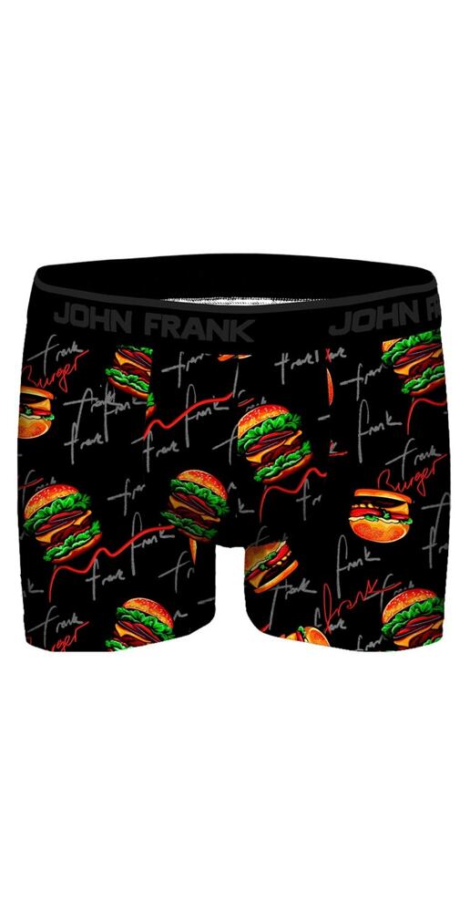Pánské vtipné boxerky John Frank JFBD361 burger