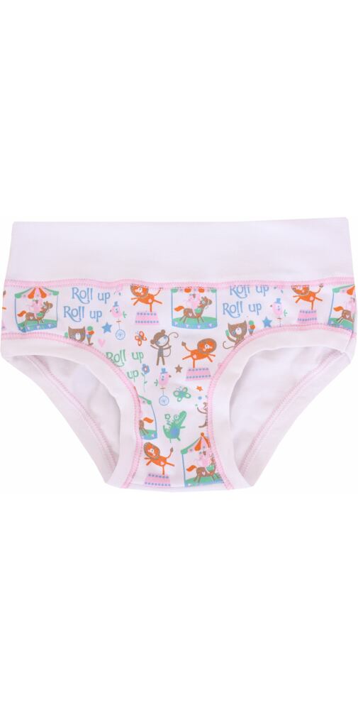 Obrázkové kalhotky pro holčičky Emy Bimba B2291 bílo-pink