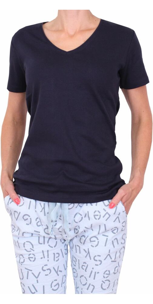 Bavlněné dámské tričko m.x.o. 71531 navy