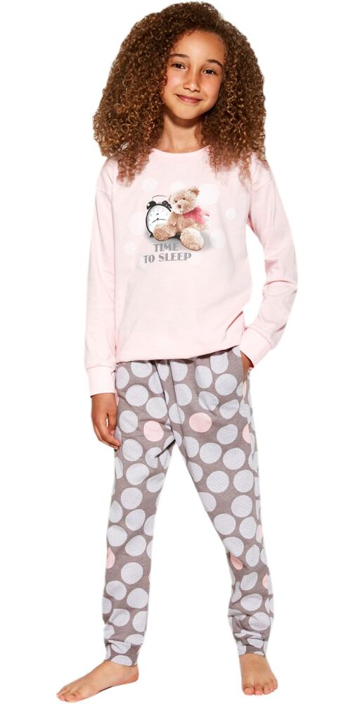 Bavlněné dívčí pyžamo Cornette Young Time To Sleep 2 pink