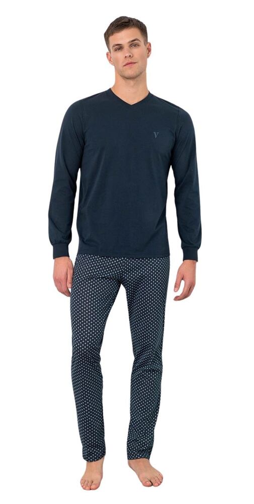 Bavlněné pánské pyžamo Vamp! Marlon 17602 blue salute
