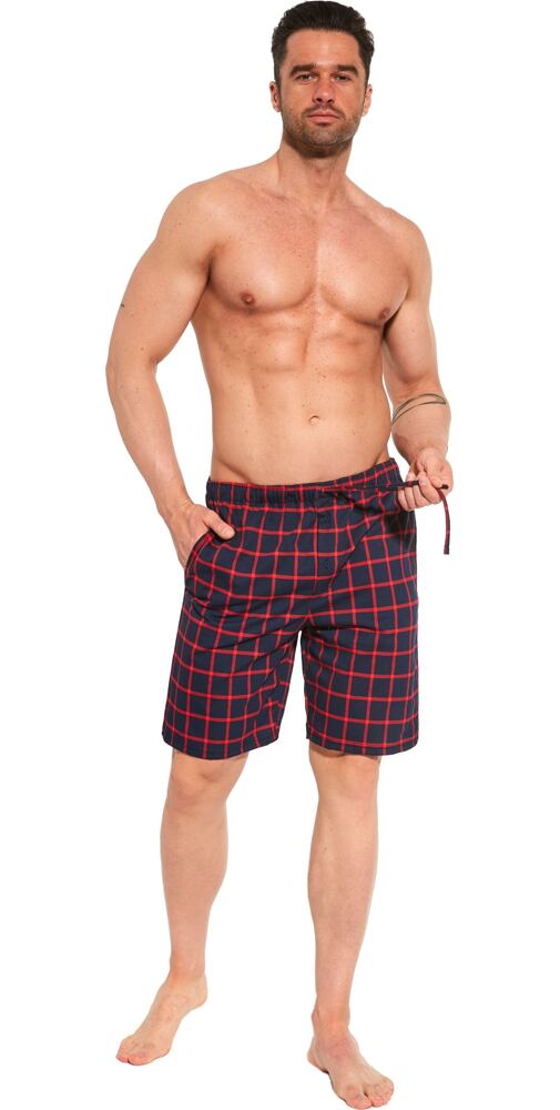 Šortky pro muže Cornette 698/08 navy-red kostka