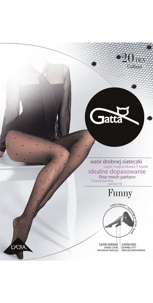 Vzorované punčochové kalhoty Gatta Funny 05 černé