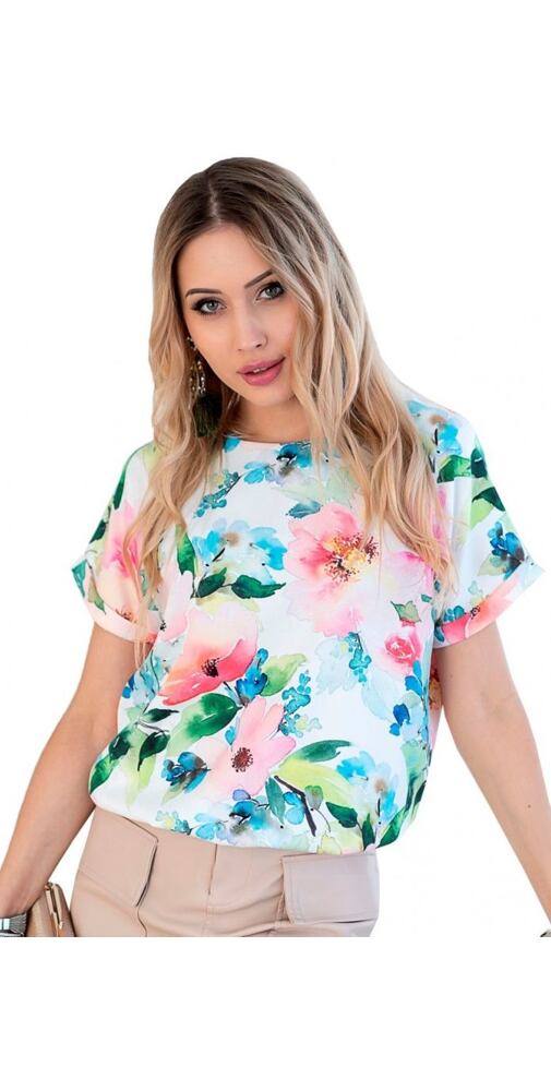 Květovaná halenka M. Hajdan 1178 květy multicolor