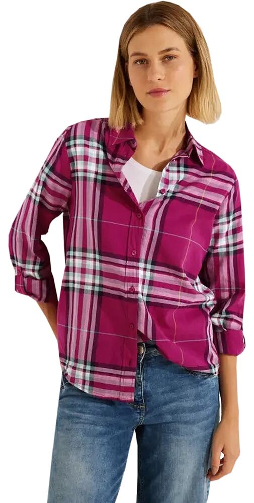 Dámská košile s kostkovaným vzorem Cecil 344163 cool pink