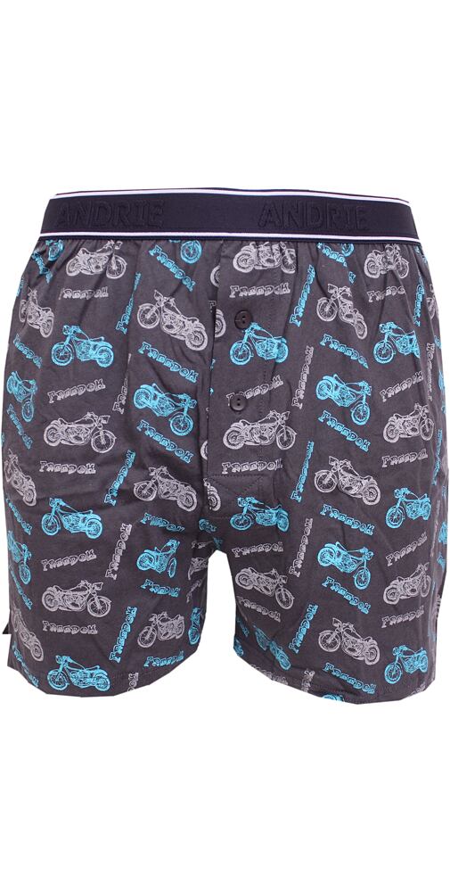 Pánské trenky s přiznanou gumou v pase Andrie PS 5772 motorka