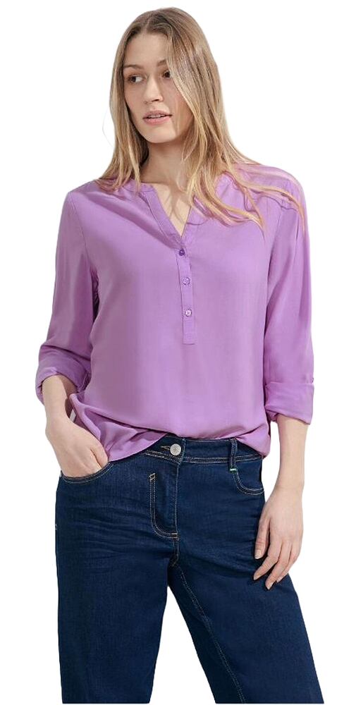 Ohrnovací dámská viskózová košile Cecil 344536 lilac