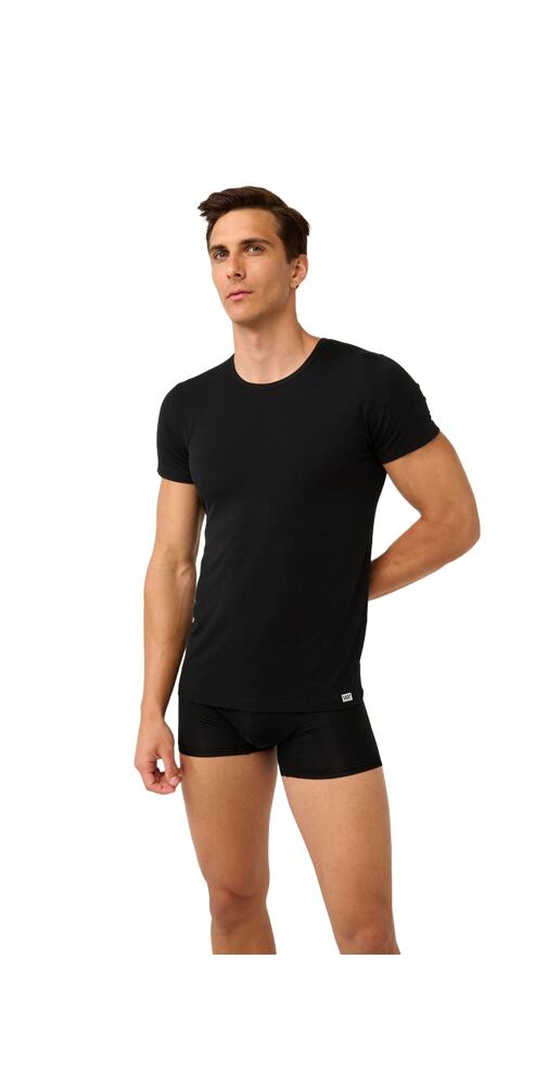 Pánské tričko Vamp Micromodal s krátkým rukávem 22850 black