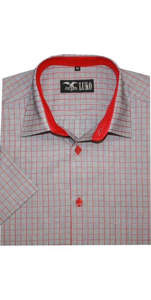 Pánská košile Luko 144104 - červená kostka