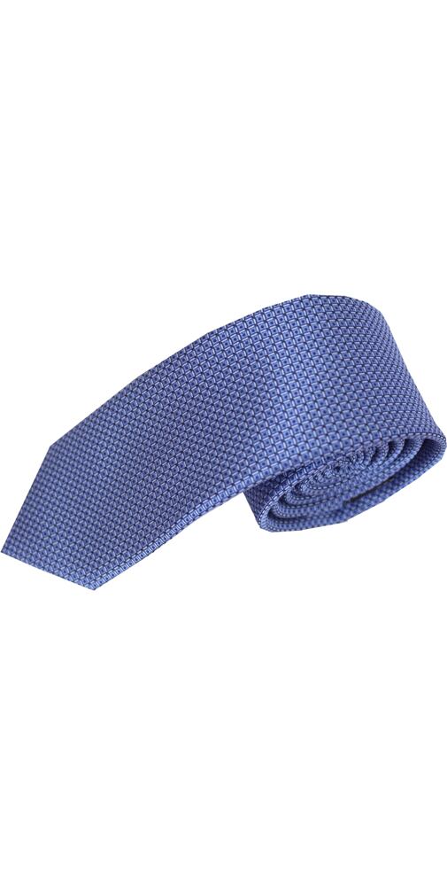 Modrá vzorovaná pánská kravata