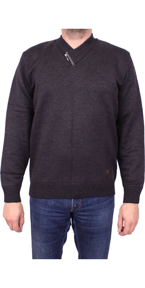 Módní svetr pro muže  Jordi 503 černo-šedý