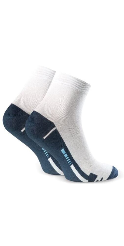 Kotníčkové ponožky pro muže Steven 267054 bílo-modrá