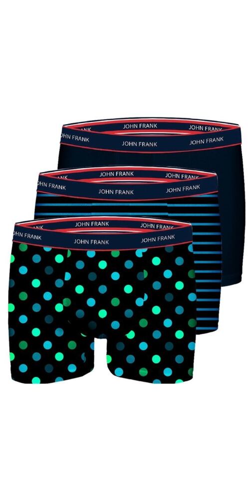 Pánské boxerky John Frank JF3BNSB04 3 pack multicolor