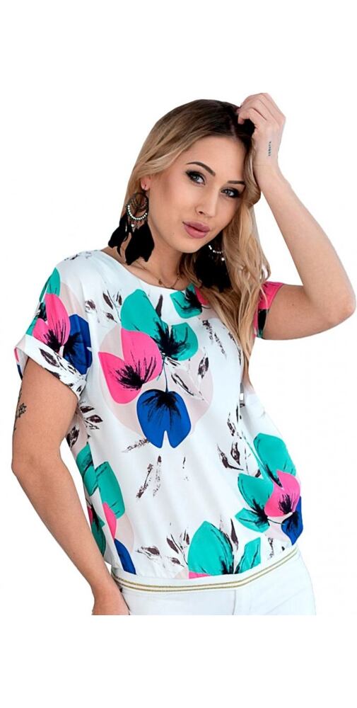 Dámská halenka M. Hajdan 1178 listy multicolor
