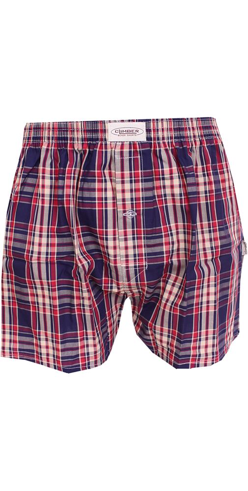 Moderní plátýnkové trenýrky Climber 3100C13 navy-red kostka