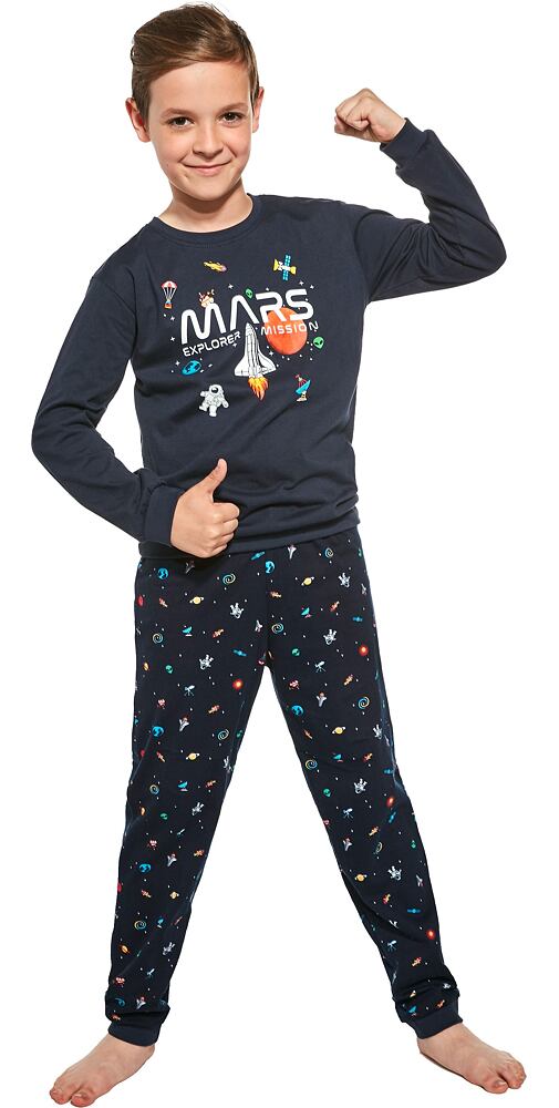 Pyžamo pro kluky do manžety Cornette Young Mars navy